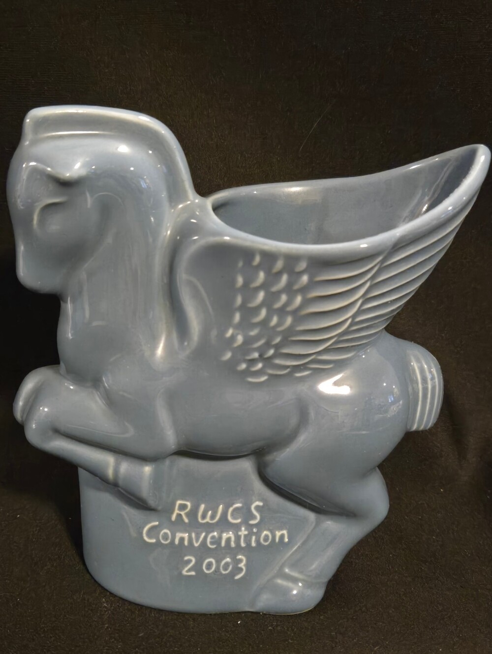 RWCS Convention 2003 Blue Pegasus Ceramic Vase